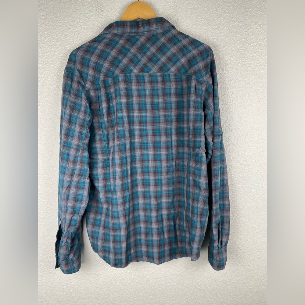 Columbia sportswear Omni shade sun protection men’s long sleeve plaid shirt M - Picture 4 of 13